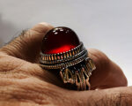 انگشتر عقیق سرخ یمنی کهنه درشت کد A-88 - تصویر 3
