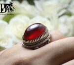 انگشتر عقیق البالویی دور چنگ عقربی  کد A-253 - تصویر 2