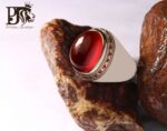 انگشتر عقیق سرخ سلیمانی یمنی کهنه نهایت طبع و رنگ و اصالت پایه فدیوم مدل فیلی دور شبکه با مهر تهران محک کد A-347 - تصویر 3
