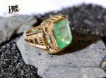 انگشتر زمرد کلمبیایی گرید AA و پایه طلای رولکسی کد PJ-42 - تصویر 5