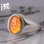 انگشتر کلکسیونی حکاکی (دوره قاجار) ذکر (یا هادی) اثر ((حکاک باشی )) کد EGR-193 - تصویر 5