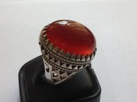 1282 انگشتر درشت عقیق سرخ یمنی کد A-1268 - تصویر 1