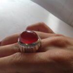 انگشتر عقیق سرخ یمنی کهنه پایه فدبوم مدل شیاری کد A-549 - تصویر 3