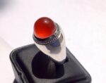 انگشتر عقیق سرخ یمنی کهنه پایه فدیوم دست ساز مدل فیلی  کد A-568 - تصویر 4