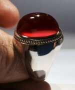 انگشتر عقیق سرخ یمنی مدل عرب اثر استاد مهرداد غلامرضا کد A- کد A-694 - تصویر 3