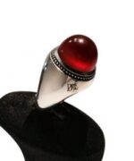 انگشتر عقیق سرخ یمنی کهنه بسیار خوش کد A-1077