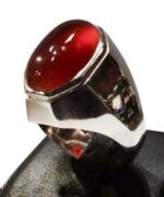 انگشتر عقیق سرخ یمنی کهنه کد A-749