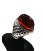 انگشتر عقيق سرخ قواره دار کد A-983