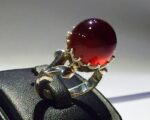 انگشتر عقیق سرخ یمنی کهنه پایه فدیوم مدل صفوی  کد A-643 - تصویر 2
