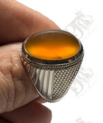 انگشتر عقیق جز زرد  کد A-1134 - تصویر 2