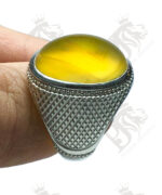 انگشتر عقیق زرد  کد A-1140 - تصویر 4