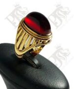 انگشتر طلای عقیق سرخ یمنی
