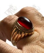 انگشتر عقیق سرخ یمنی دست ساز کد A-1159