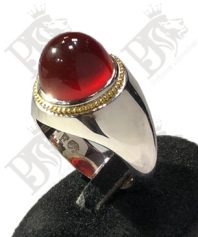 انگشتر-عقیق-سرخ-یمنی-مدل-عرب-شاخص انگشتر عقیق سرخ یمنی مدل عرب کد A-1118 - تصویر 1