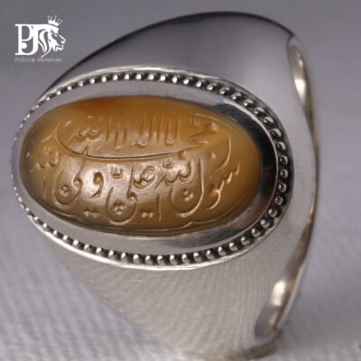 انگشتر-فدیوم-عقیق-زرد-یمنی-صفوی