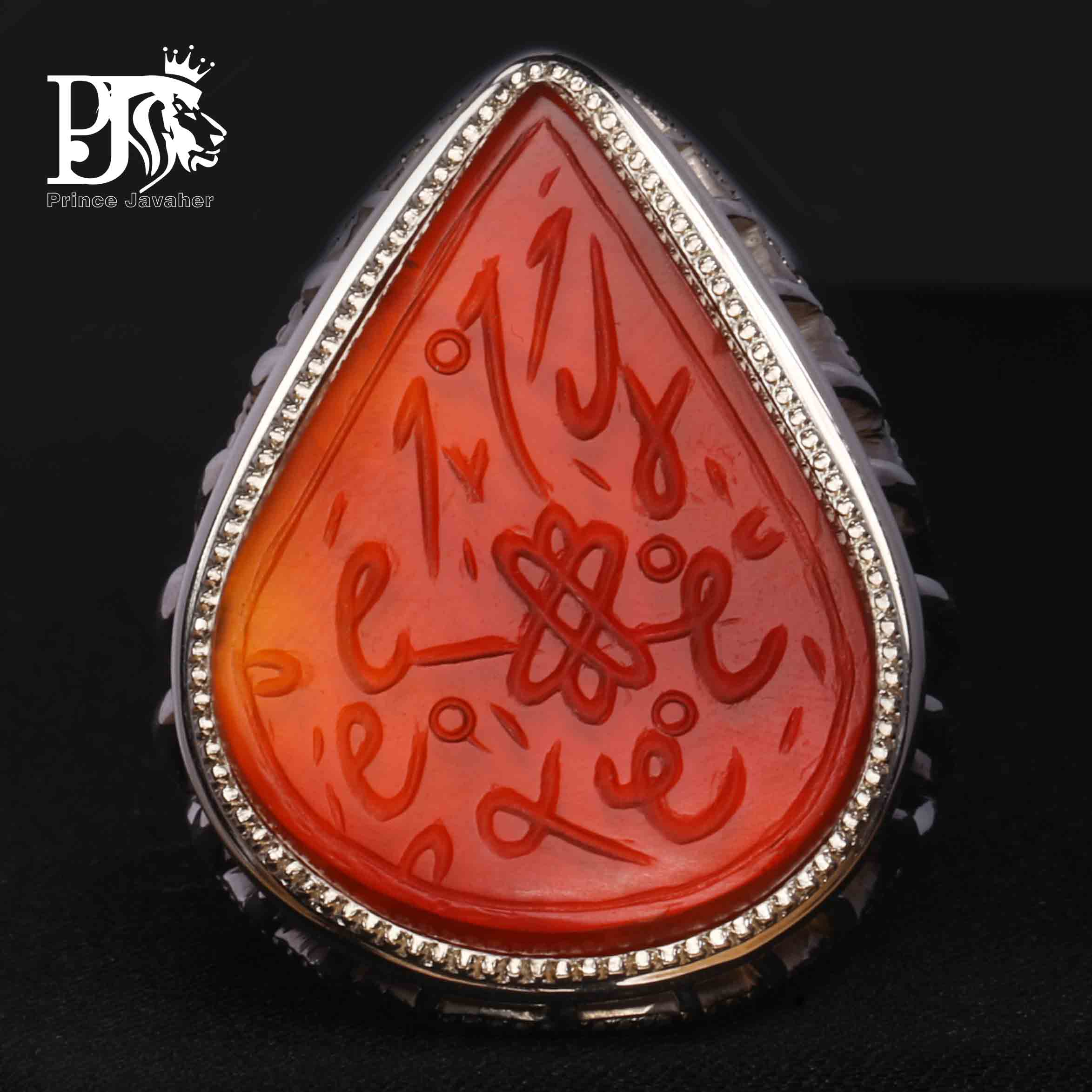 عقیق-سرخ-یمنی-کهنه-حکاکی-کهنه-ممتاز-مربوط-به-دوره-تیموری