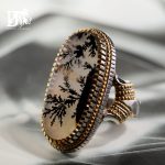 انگشتر-خاص-و-کلکسیونی-عقیق-شجر-کاملا-طبیعی-منظره-ای-زیبا-و-منحصربفرد-پایه-فدیوم-طلا-با-ساختی-دقیق-و-منظم-و-گوارسه-های-طل